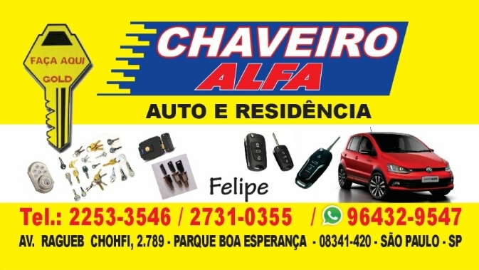 CHAVEIRO ALFA - Chaveiros - São Paulo, SP