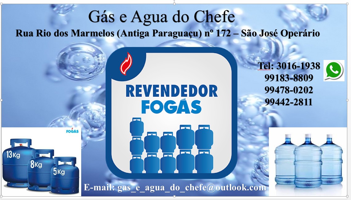 GÁS E ÁGUA DO CHEFE - Botijões para Gás - Manaus, AM