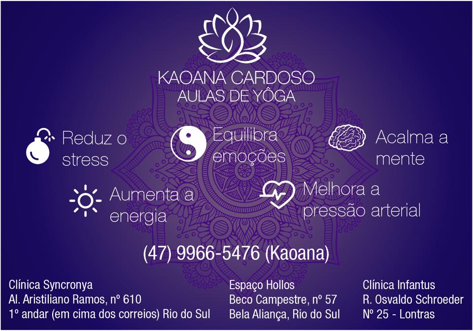 KAOANA CARDOSO AULAS DE YÔGA - Yoga - Rio do Sul, SC