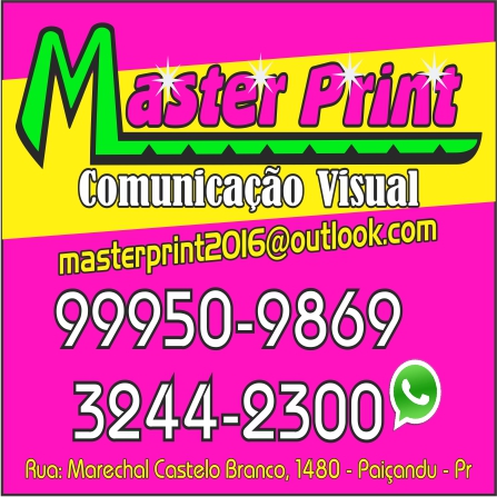 MASTER PRINT COMUNICAÇÃO VISUAL - Adesivos - Artigos e Equipamentos para Fabricar - Paiçandu, PR